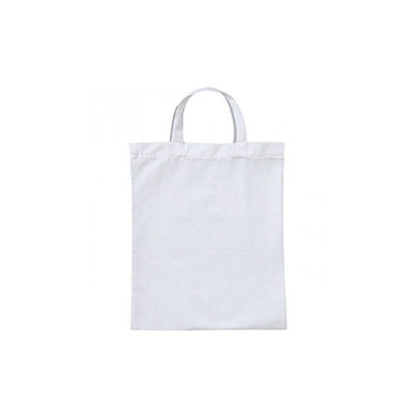 Sac coton personnalisable SHORT M 155 Blanc – Tote bag publicitaire 28x32 cm pour communication d’entreprise