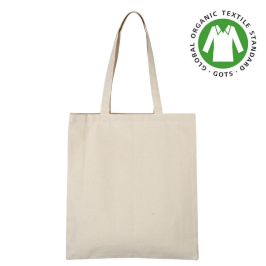 Sac coton BIO personnalisable – Tote bag BENGAL 280 écru avec impression pour communication d’entreprise
