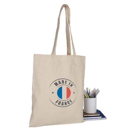 Sac coton personnalisé Origine France Garantie – Fabrication française, personnalisable pour communication d’entreprise