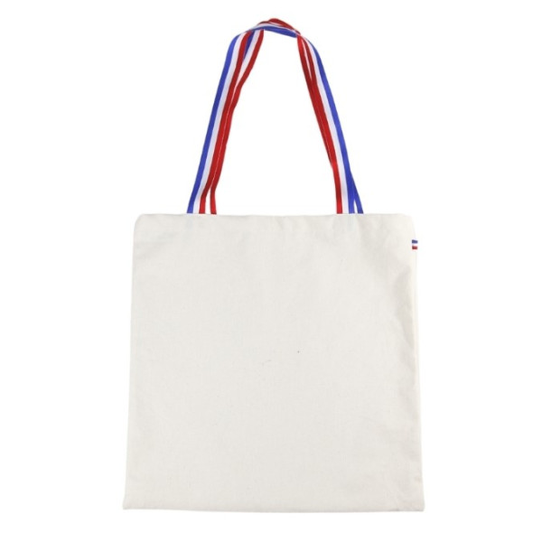 Sac coton tricolore Alfred personnalisable – Anses bleu blanc rouge – Communication événementielle entreprise