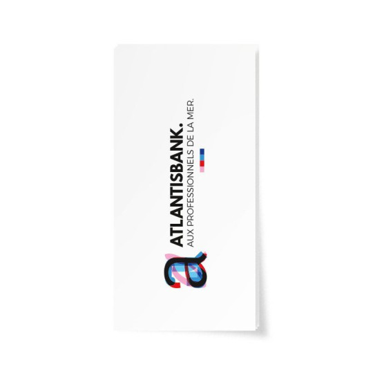 ETIQUETTES BRISTOL 50X25 mm IMPRIMEES QUADRI RECTO SEUL EN SAC DE 100 Personnalisable | BCM Goodies