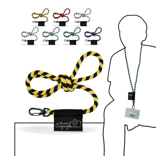Cordon tour de cou personnalisable 2 couleurs avec mousqueton – Lanyard tissé sur mesure pour événements professionnels