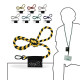 Cordon tour de cou personnalisable 2 couleurs avec mousqueton – Lanyard tissé sur mesure pour événements professionnels