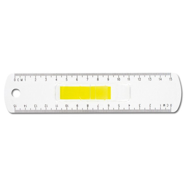 Règle transparente 15 cm avec marque-page personnalisable – Fourniture de bureau pour communication d’entreprise