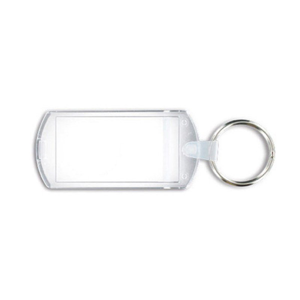 PORTE CLES TRANSPARENT PORTE-ETIQUETTE (anneau 25 mm) Personnalisable | BCM Goodies