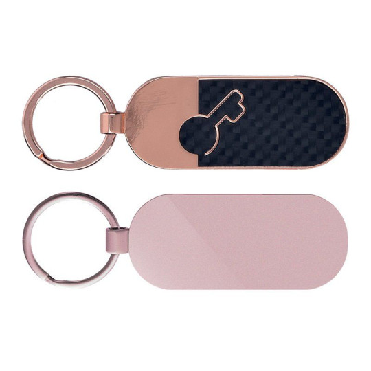Porte-clé métal et fibre de carbone personnalisé en boîte individuelle – Cadeau d’affaires élégant BCM Goodies