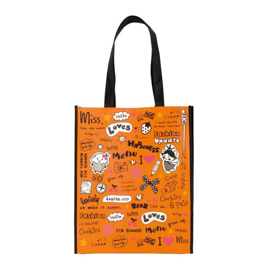 SAC SHOPPING EN NON-TISSE LAMINE AVEC DECOR IMPRIME  Personnalisable | BCM Goodies
