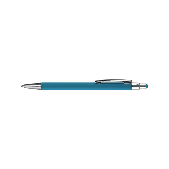Stylo bille noir avec stylet personnalisable – Gravure laser, étui kraft – Objet publicitaire BCM Goodies