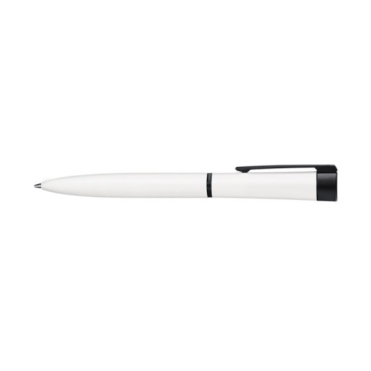 Stylo bille personnalisé bleu avec clip métal – Gravure laser pour communication d’entreprise – BCM Goodies