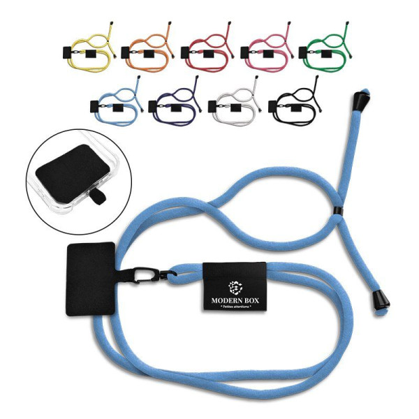 Lanyard cordon tour de cou porte téléphone personnalisable 160 cm – Accessoire événementiel B2B sur mesure – BCM Goodies