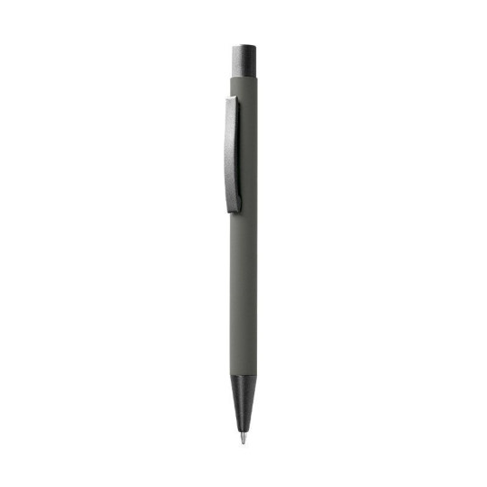 Stylo bille personnalisé en aluminium recyclé écriture bleue avec étui kraft – Marquage laser pour entreprises