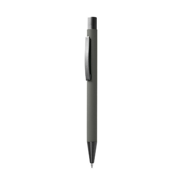Stylo bille personnalisé en aluminium recyclé écriture bleue avec étui kraft – Marquage laser pour entreprises