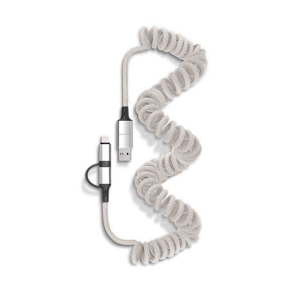 Câble de charge rapide rétractable 6 en 1 personnalisé – Accessoire multi-connecteurs pour communication par l’objet