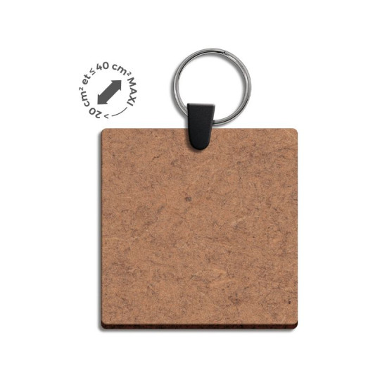 Porte-clés personnalisable en MDF 3 mm – Marquage laser ou quadri – Fabrication française – BCM Goodies