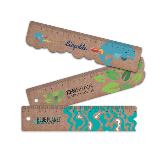 Règle personnalisable en MDF fabriquée en France – Objet publicitaire sur-mesure pour communication d’entreprise