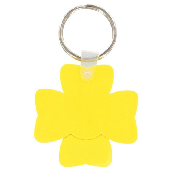 Porte-clés jeton trèfle à 4 feuilles personnalisable – Accessoire d’entreprise pratique pour cadeaux et communication