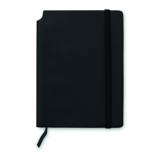 Carnet A5 en PU SOFTNOTE avec couverture souple et 160 pages lignées pour prendre des notes. Personnalisable avec logo/nom. Prat