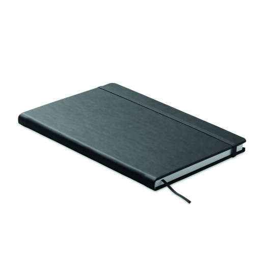 Carnet de notes A5 recyclé avec couverture rigide en PU - 200 pages lignées - Ruban marque-page assorti - Idéal pour prendre des