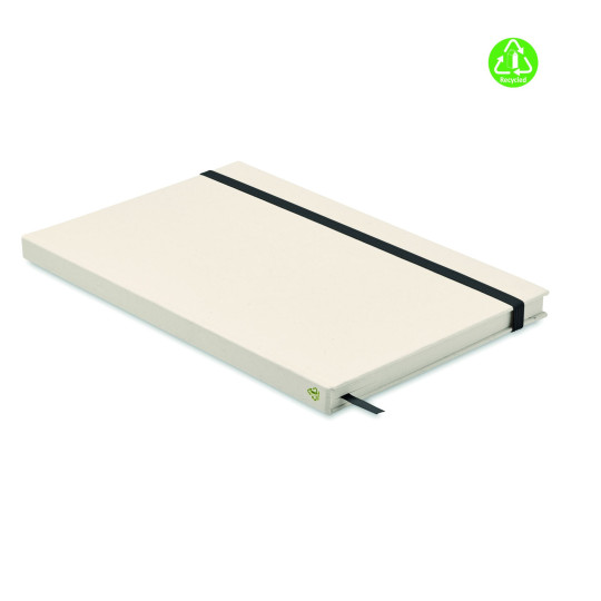 Carnet A5 en carton recyclé MITO NOTE - Carnet écologique avec pages lignées en papier recyclé et couverture rigide à 70% de car