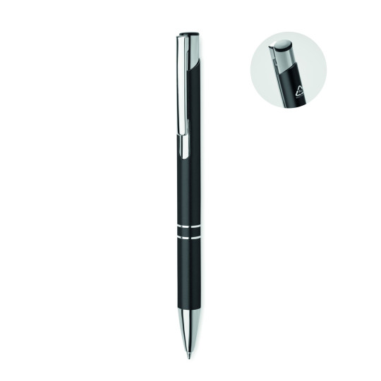 Stylo à bille en alu recyclé DONA - Stylo écologique en aluminium recyclé pour une utilisation quotidienne au bureau - Encre ble