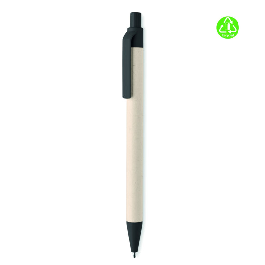 Stylo en carton de lait recyclé MITO PEN - Stylo à bille écologique en carton de lait et papier recyclé, encre bleue de qualité,