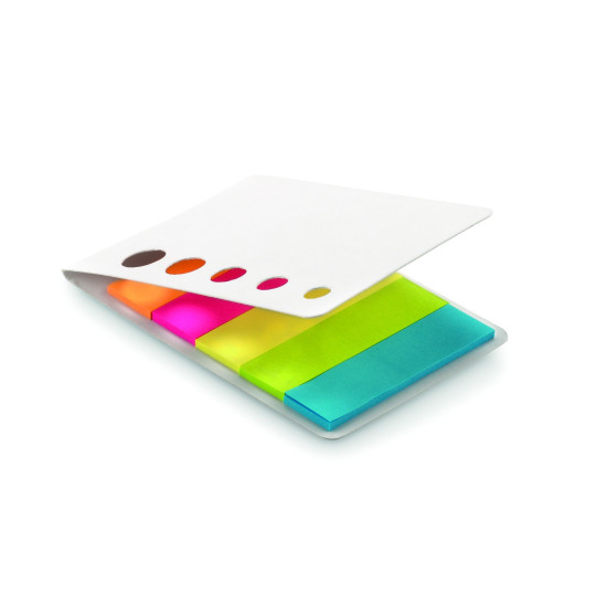 Marqueurs adhésifs MEMOSTICKY - Pack de 5 couleurs assorties, idéal pour marquer les pages importantes - Pratique et durable - P