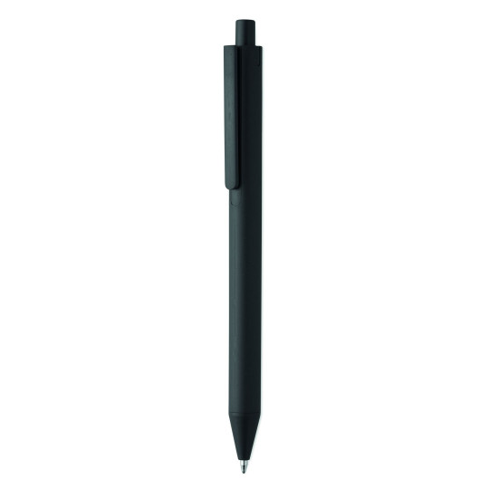 Stylo poussoir blé paille PP. PECAS - Stylo bille écologique en paille de blé et ABS - Encre bleue de qualité - Design élégant -