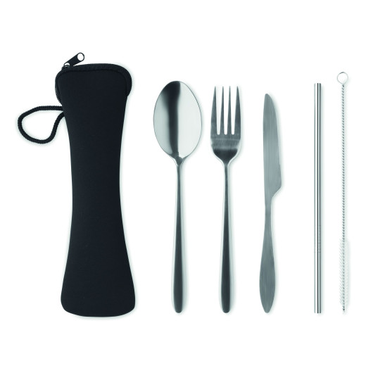 Ensemble de couverts en acier inoxydable 5 SERVICE - Pochette néoprène incluse