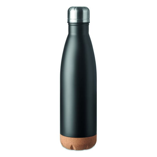 Bouteille double paroi 500 ml ASPEN CORK - Acier inoxydable avec détail en liège