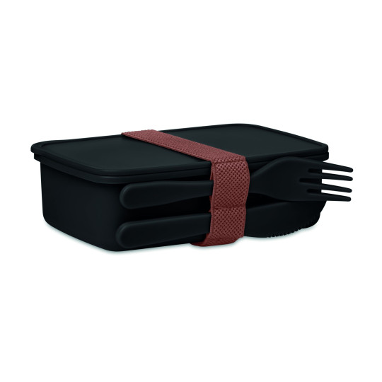 Lunchbox avec couverts en acier inoxydable - Idéal pour repas en déplacement - Hygiène et praticité assurées - Personnalisable p