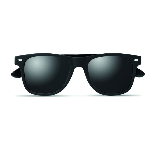 Lunettes de soleil bambou RHODOS avec étui assorti en bambou - Protection UV400 - Style moderne - Idéal pour les activités en ex