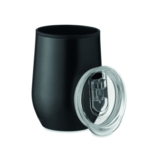 Tasse double paroi 350 ml CHIN CHAN - Tasse en acier inoxydable pour boissons chaudes - Pratique et durable