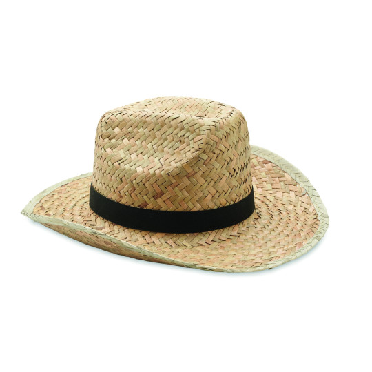 Chapeau de cow-boy en paille TEXAS - Accessoire western pour homme et femme