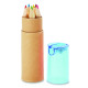 Ensemble de 6 crayons de couleur PETIT LAMBUT avec tube cartonné - Idéal pour enfants et adultes - Couleurs vives - Non toxiques