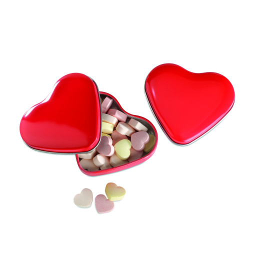 Boîte cœur avec bonbons LOVEMINT - Boîte de bonbons à la menthe douce de 24g