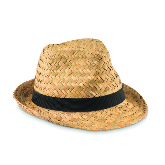 Chapeau en paille naturelle MONTEVIDEO - Accessoire estival polyvalent et élégant