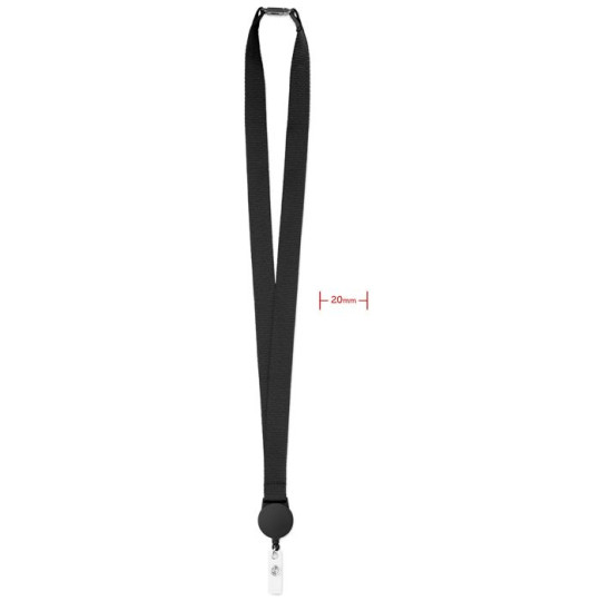 Lanyard avec badge extensible ZIP LANYARD - Accessoire professionnel en polyester de haute qualité