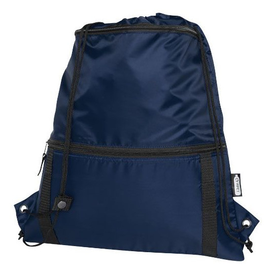Sac isotherme recyclé Adventure avec cordon de serrage - 9 L - Matériaux écologiques - Poche zippée isotherme - Idéal pour rando
