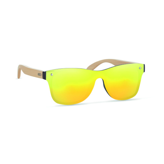 Lunettes de soleil ALOHA en bambou avec verres miroir UV400 - Accessoire de mode écologique et tendance