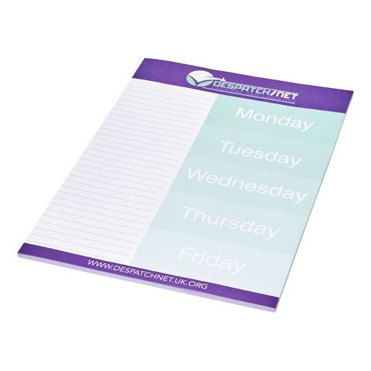 Bloc-notes personnalisé Desk-Mate® A4 - Papier blanc de haute qualité - Disponible en 25, 50 ou 100 feuilles - Idéal pour profes