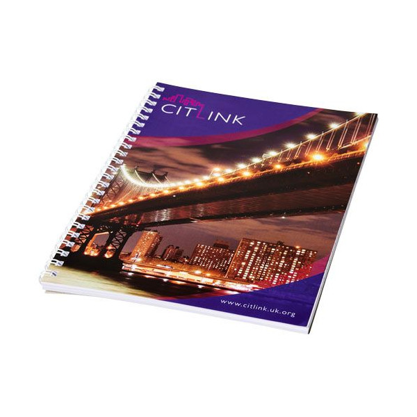 Carnet Desk-Mate® A4 à spirales personnalisable pour entreprise - BCM Goodies