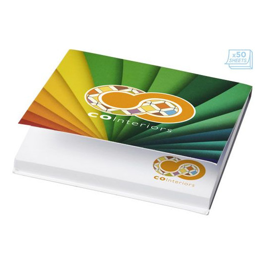 Post-its Sticky-Mate® avec couverture souple 75 x 75mm - Blocs-notes personnalisables pour professionnels et étudiants