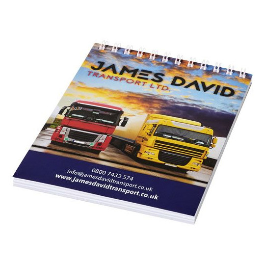 Carnet Desk-Mate® A6 à spirales - Personnalisable avec logo - Angleterre - Poids 69