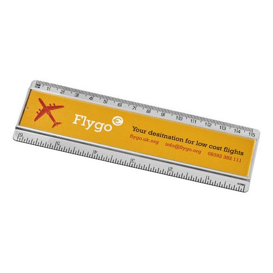 Règle en plastique Ellison de 15 cm avec insertion de papier décoratif - Personnalisable | BCM Goodies