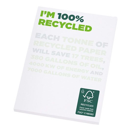 Bloc-notes A7 recyclé Desk-Mate® - Bloc-notes écologique personnalisable - BCM Goodies