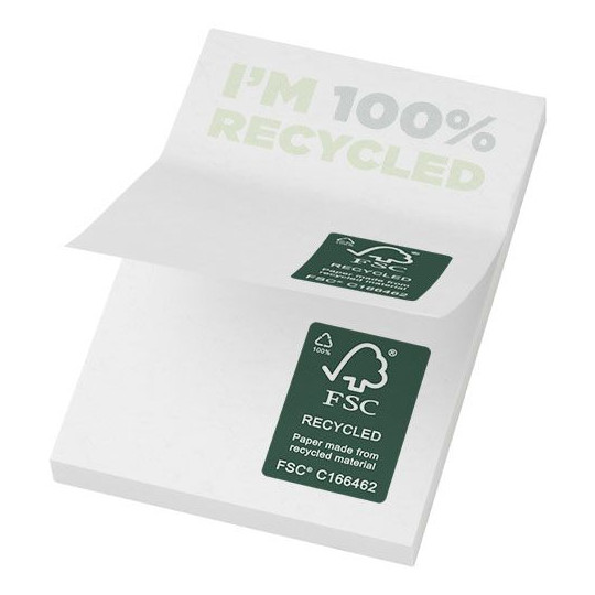Mémos autocollants Sticky-Mate® recyclés - Lot de 25/50/100 feuilles - BCM Goodies