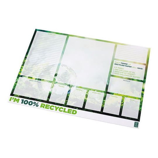 Bloc-notes A2 recyclé Desk-Mate® - Personnalisable avec logo - Papier recyclé 80 g/m² - Idéal pour professionnels et étudiants -