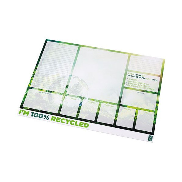 Bloc-notes A2 recyclé Desk-Mate® - Personnalisable avec logo - Papier recyclé 80 g/m² - Idéal pour professionnels et étudiants -