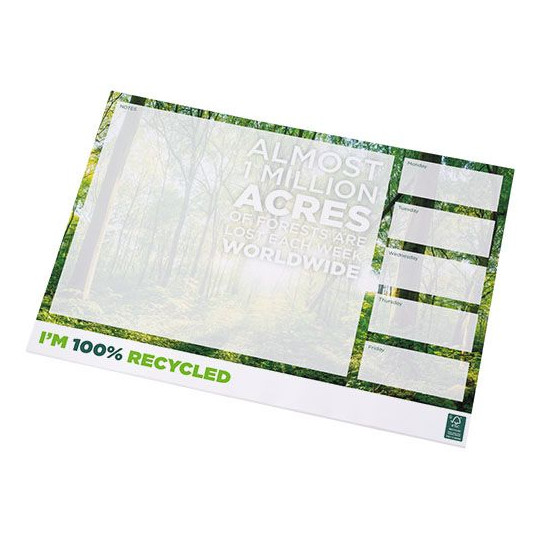 Bloc-notes A3 recyclé Desk-Mate® - Bloc-notes écologique en papier recyclé de 80 g/m², disponible en trois tailles. Idéal pour l