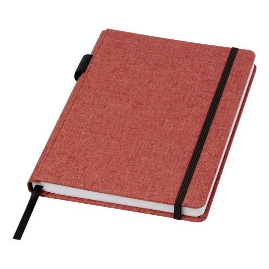 Carnet Orin A5 en RPET - Carnet écologique avec couverture en tissu RPET, idéal pour notes et listes